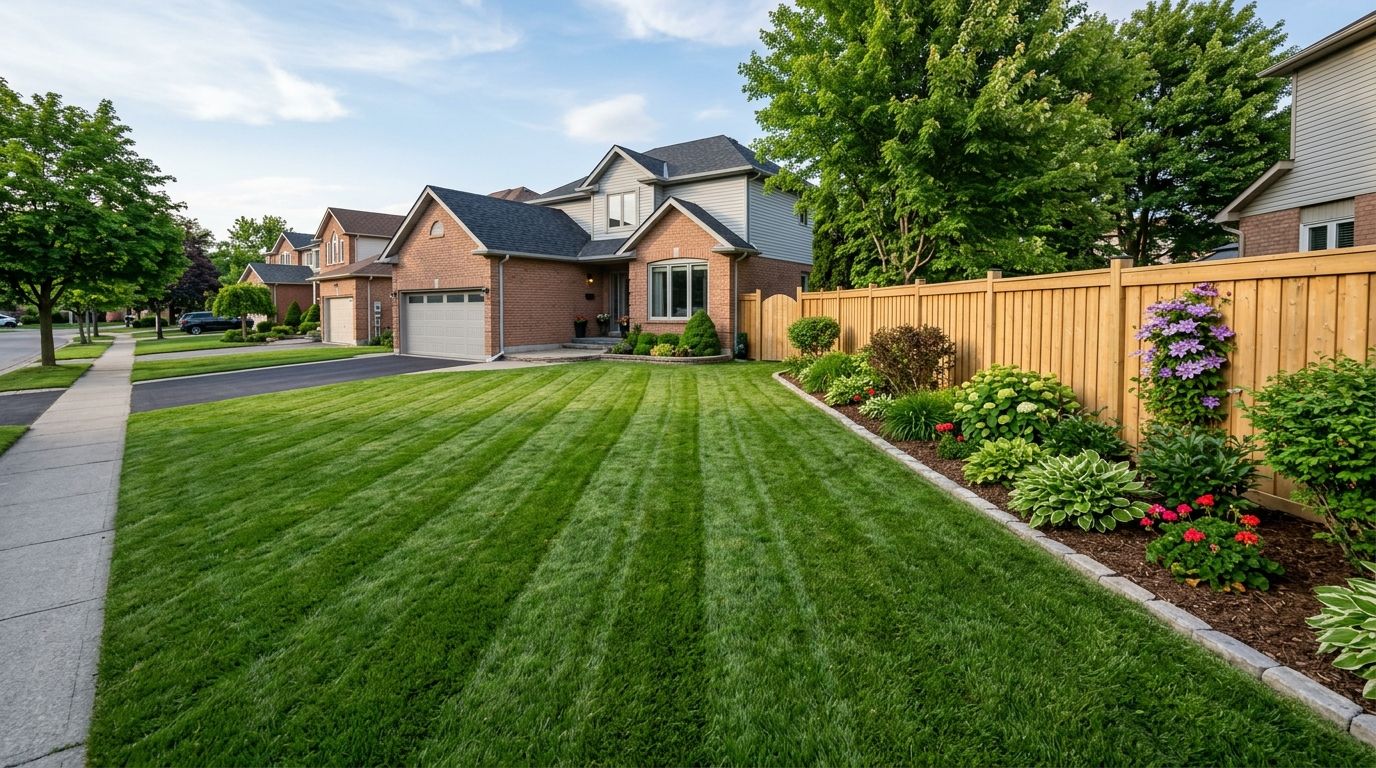 Clean residential lawn, garden beds, and mower for M.S. Lawn & Garden outdoor care.